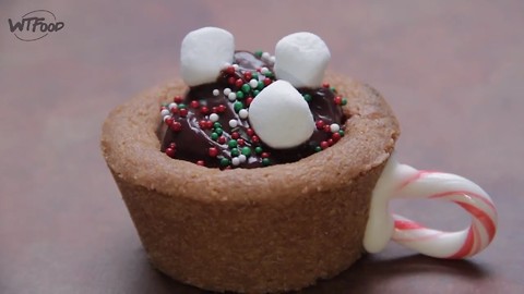 Hot Cocoa Cookie Cups