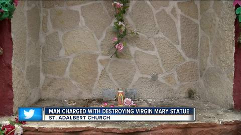 Milwaukee man charged for destroying Virgin Mary statue at St. Adalbert Church