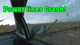 My Scariest Storm Chase yet | Power lines Crash & Flash | Caught on Camera!