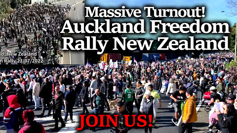 Huge Auckland, New Zealand Freedom Rally! Patriots Takes Over a Highway, Demanding Justice