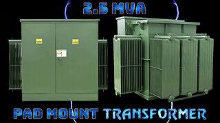 2.5 MVA Pad Mount Transformer - 12470V Delta Primary, 480Y/277 Wye Secondary - ONAN/Bell Green