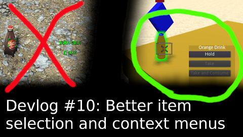ImmersiveRPG Devlog #10 Better item selection and context menus