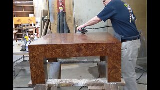 Building a high gloss burl coffee table