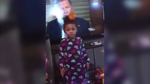 Funny Tot Girl Searches All Over For Her Balloon