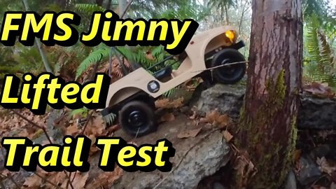 FMS Suzuki Jimny ( Part 3) Spring over lift test on the trail