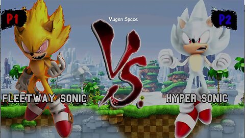 2 Fleetway Sonic VS 2 Hyper Sonic I Sonic Mugen