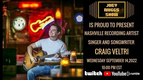 Joey Nuggs Show Episode 3 Interview with Nashville Recording Artist Craig Veltri