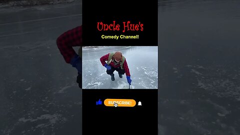 Funny Ice Fishing Fail (Freak-out; He got away!)