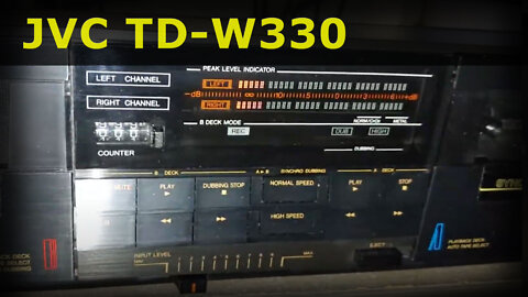 JVC TD-W330 - old vintage double cassette deck with synchro dubbing and