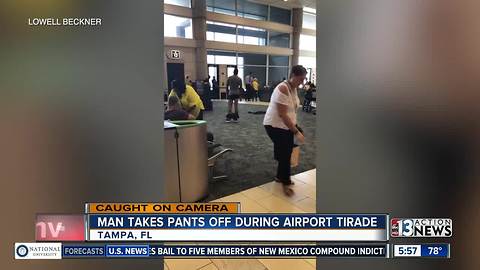 Man takes pants off during tirade