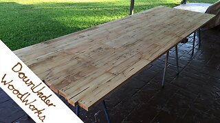 Building a huge reclaimed oregon (douglas fir) outdoor table (part 1)