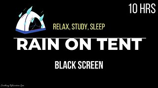 Relaxing Summer Rain on Tent Sounds in the Forest with Gentle Fan Sounds - BLACK SCREEN