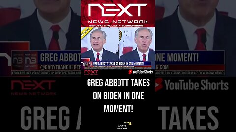 Greg Abbott Takes On Biden In One Moment! #shorts