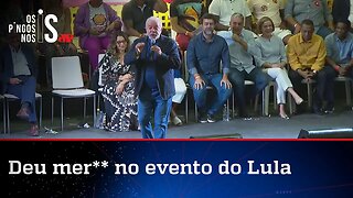 Bomba com fezes é lançada contra plateia em ato de Lula no Rio