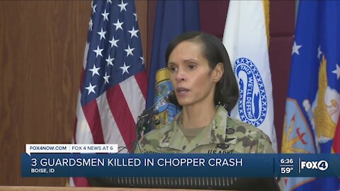 Three guardsmen killed in chopper crash