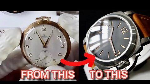 HOW TO CONVERT A POCKET WATCH IN TO A PANERAI -esque WRISTWATCH. unitas 6497 service tutorial guide
