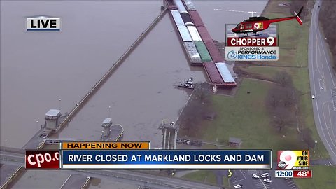 Second barge accident at Markland Locks and Dam