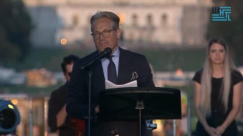 Eric Metaxas at the Day of Prayer for America on the National Mall Hosted by Sean Feucht on 9/11/21