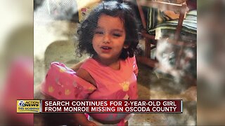 Search continues for 2-year-old girl from Monroe missing in Oscoda County