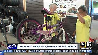Recycle your bicycle, help Valley foster kids