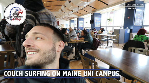 Couch Surfing On Maine Uni Campus | #CuttingThroughAmerica