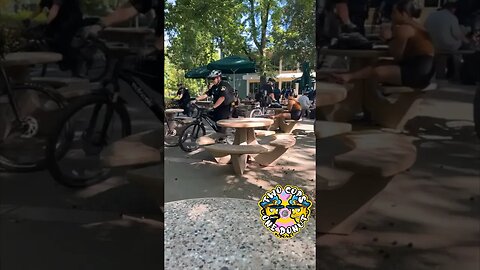 Epic Police Bicycle Training Fail: Park Shenanigans #police #cops #fyp #21jumpstreet #viral #funny