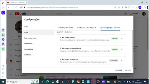 COMO ATIVAR OS RECURSOS AVANÇADOS DO CANAL DE FORMA SEGURA