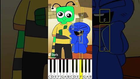 🐝 Bumblebee dance 🐝 (roblox Rainbow friends animation) (@Fox20Gaming) - Octave Piano Tutorial