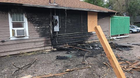 Car crash fire damages hair salon