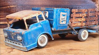Rusty 1960's Nylint Ford Lift Gate Stake Truck Restoration