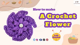 Wow 😍 Look what I did to make a crochet flower - Left Handed