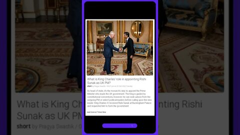 Live News | King Charles Appoints Rishi Sunak as UK Prime Minister | #shorts #news