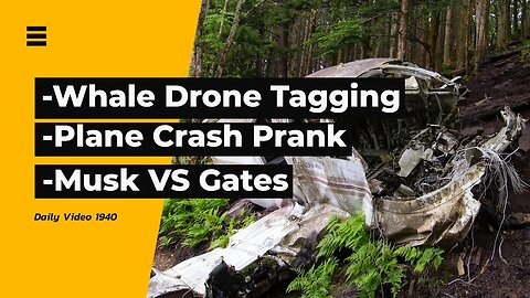 Drone Tagging Whales, Trevor Jacob Plane Crash, Bill Gates Shorting Tesla