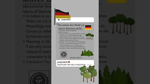 🇩🇪Idioms of Germany/Idiomatischer Ausdruck auf Deutsch -Du siehst den Wald vor lauter Bäumen nicht.