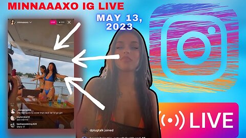 MINNAAAXO IG LIVE: Amina Living Her Single Life On A Boat In Miami With Bunch Of Girls (13/05/23)