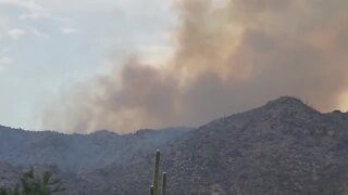 Edwin Fire burning in Tortolita Mountains