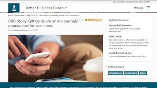 BBB warns about gift card scams