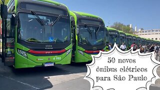 Prefeitura de São Paulo entrega 50 novos ônibus 100% Elétricos