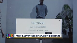 Taking advantage of student discounts