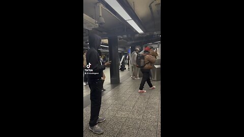 "Attempting to master the NYC turnstile jump like a true local pro.Spoiler alert: New York 1, Me 0!