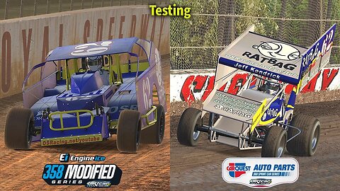 358 Modified and 360 Sprint Testing - iRacing Dirt #iracingdirt #sprintcar #dirtracing