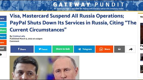 Visa, Mastercard Suspend All Russian Operations, Paypal Suspends Its Services In Russia