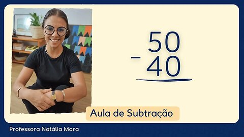 50-40 | 50 menos 40 | Aula com exercícios de subtração tipo kumon de matemática