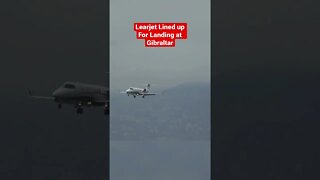 Learjet Comes in for Landing Gibraltar #shorts