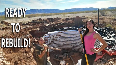 Excavating Our Collapsed Earthbag Root Cellar | Hand Tools Only!