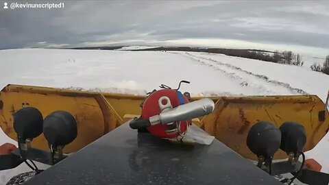 Canadian Winter Grader Road Maintenance.