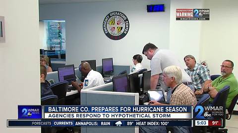 Baltimore Co. prepares for hurricane season; agencies respond to hypothetical storm