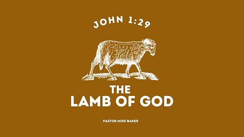 The Lamb of God - John 1:29