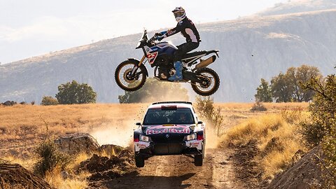 BMW F900 GS vs Rally Car: Extreme Canyon Road in