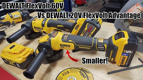 DEWALT 20V FlexVolt Advantage 4-1/2" - 5" Paddle Switch Angle Grinder DCG416 Vs DCG418 Review